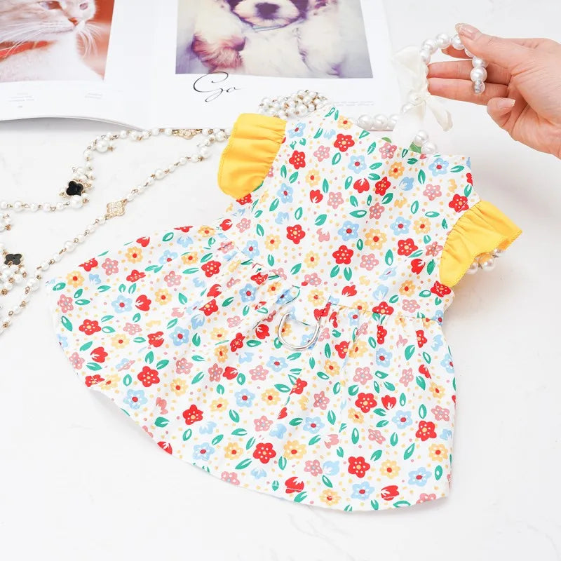 Clothes Summer Floral Dress For Dog & Cats - PeticaDeals