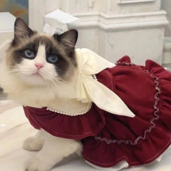 Coat Pet Dress Bow Princess Dress Pet - PeticaDeals