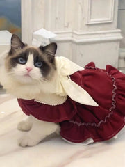 Coat Pet Dress Bow Princess Dress Pet - PeticaDeals