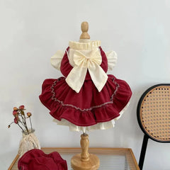 Coat Pet Dress Bow Princess Dress Pet - PeticaDeals