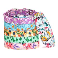 Collars Adjustable Print Dog & Cats Collar Floral Printed - PeticaDeals