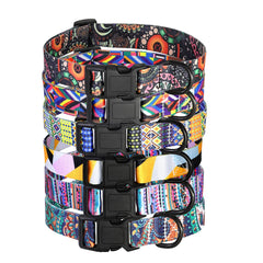 Collars Adjustable Print Dog & Cats Collar Floral Printed - PeticaDeals