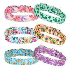 Collars Adjustable Print Dog & Cats Collar Floral Printed - PeticaDeals