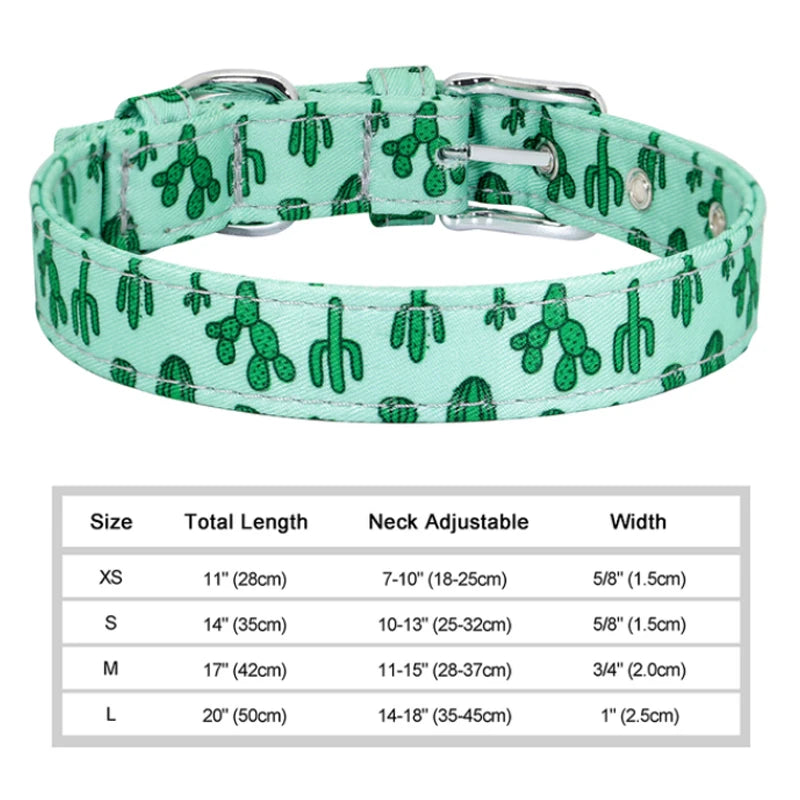 Collars Adjustable Print Dog & Cats Collar Floral Printed - PeticaDeals