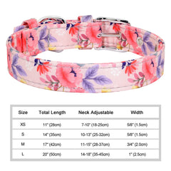 Collars Adjustable Print Dog & Cats Collar Floral Printed - PeticaDeals