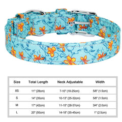 Collars Adjustable Print Dog & Cats Collar Floral Printed - PeticaDeals