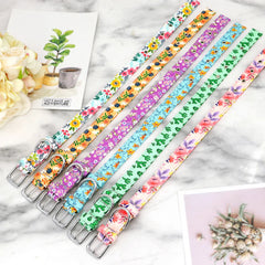 Collars Adjustable Print Dog & Cats Collar Floral Printed - PeticaDeals
