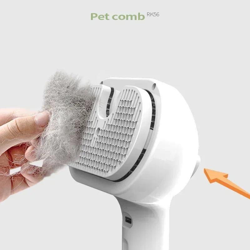 Comb Steamy Floating Hair Removal Cleaning Steam Brush Styling for Dogs and Cats - PeticaDeals