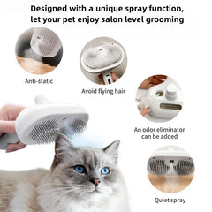 Comb Steamy Floating Hair Removal Cleaning Steam Brush Styling for Dogs and Cats - PeticaDeals