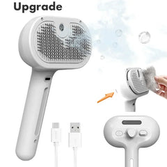Comb Steamy Floating Hair Removal Cleaning Steam Brush Styling for Dogs and Cats - PeticaDeals
