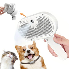 Comb Steamy Floating Hair Removal Cleaning Steam Brush Styling for Dogs and Cats - PeticaDeals