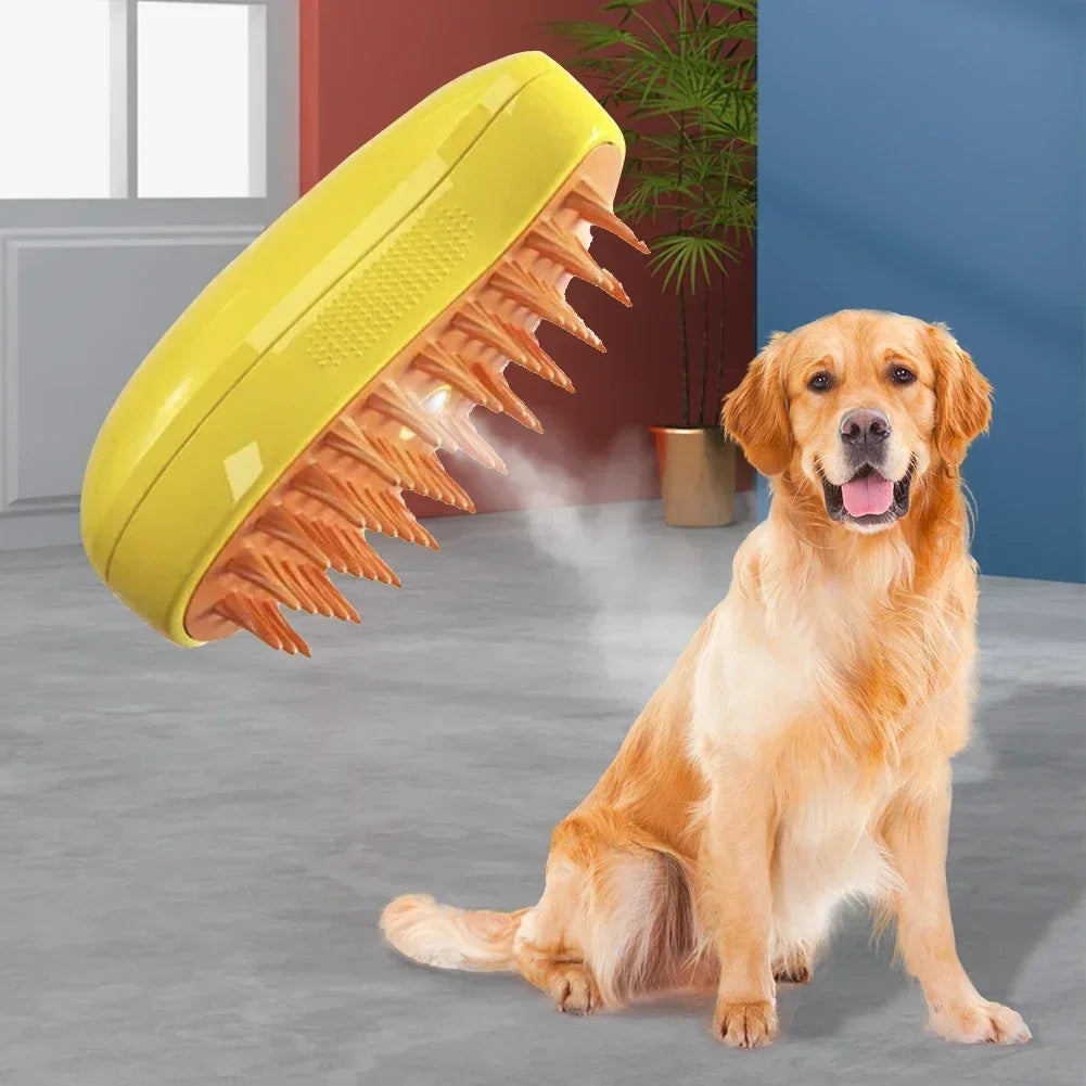 Comb Steamy Floating Hair Removal Cleaning Steam Brush Styling for Dogs and Cats - PeticaDeals