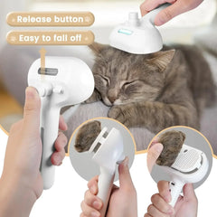 Comb Steamy Floating Hair Removal Cleaning Steam Brush Styling for Dogs and Cats - PeticaDeals