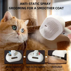 Comb Steamy Floating Hair Removal Cleaning Steam Brush Styling for Dogs and Cats - PeticaDeals