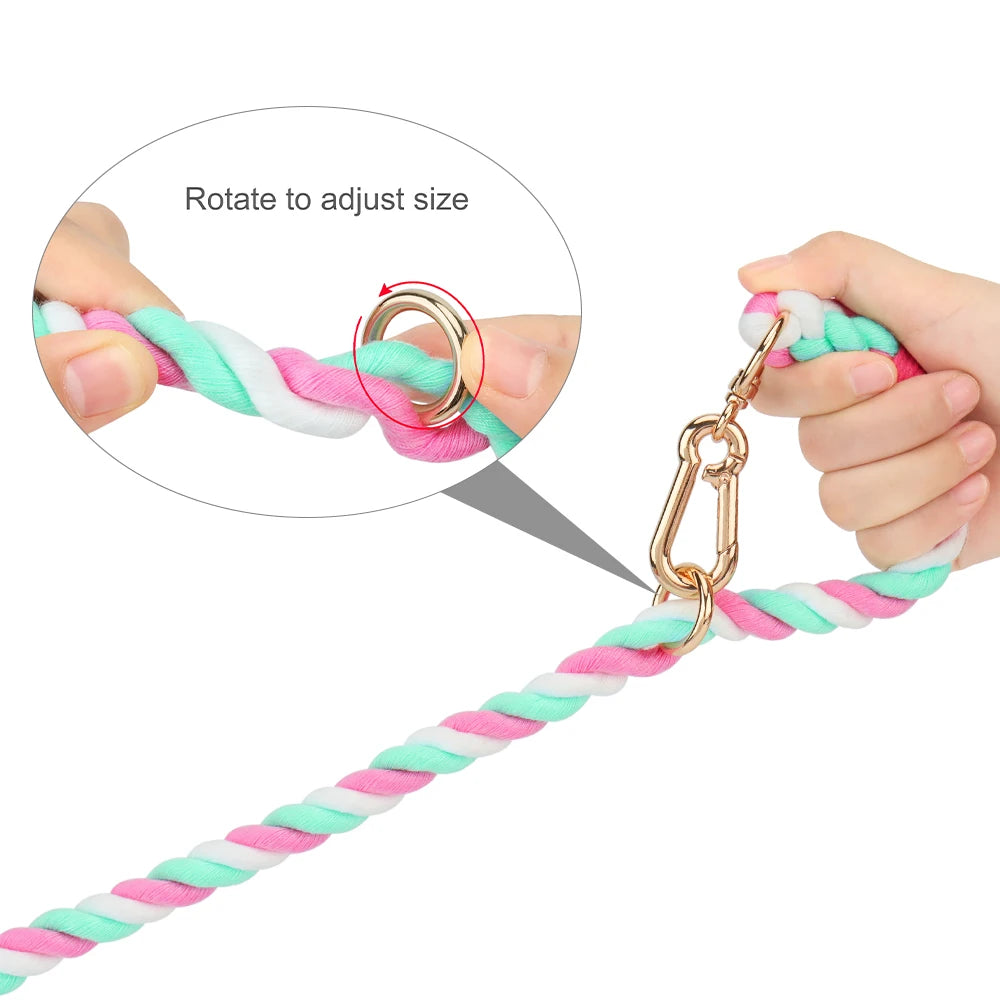 Cotton Pet Leash with Metal Buckle For Dog Walking & Training - PeticaDeals