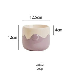 Creative Ceramic Anti-Overturning Food Drinking Water Bowls Cervical Spine Cute Eggshell Pattern Pet Dog and Cat Bowl - PeticaDeals