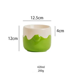 Creative Ceramic Anti-Overturning Food Drinking Water Bowls Cervical Spine Cute Eggshell Pattern Pet Dog and Cat Bowl - PeticaDeals