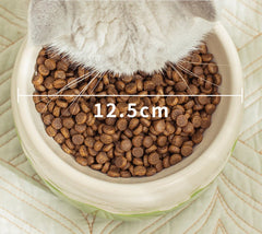Creative Ceramic Anti-Overturning Food Drinking Water Bowls Cervical Spine Cute Eggshell Pattern Pet Dog and Cat Bowl - PeticaDeals