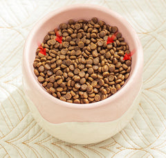 Creative Ceramic Anti-Overturning Food Drinking Water Bowls Cervical Spine Cute Eggshell Pattern Pet Dog and Cat Bowl - PeticaDeals