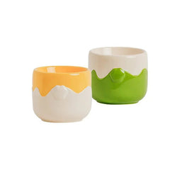 Creative Ceramic Anti-Overturning Food Drinking Water Bowls Cervical Spine Cute Eggshell Pattern Pet Dog and Cat Bowl - PeticaDeals