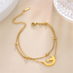 Crescent Moon Cute Cat Bracelets on Hand for Women Stainless Steel Charm Bracelets - PeticaDeals