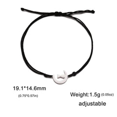 Crescent Moon Cute Cat Bracelets on Hand for Women Stainless Steel Charm Bracelets - PeticaDeals