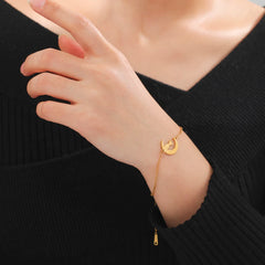 Crescent Moon Cute Cat Bracelets on Hand for Women Stainless Steel Charm Bracelets - PeticaDeals
