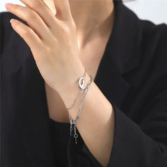 Crescent Moon Cute Cat Bracelets on Hand for Women Stainless Steel Charm Bracelets - PeticaDeals