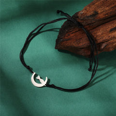 Crescent Moon Cute Cat Bracelets on Hand for Women Stainless Steel Charm Bracelets - PeticaDeals