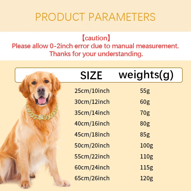 Cuban Gold Chains for Dogs and Cats - PeticaDeals