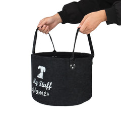 Custom Name Pet Toy Storage Basket - PeticaDeals