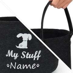 Custom Name Pet Toy Storage Basket - PeticaDeals