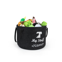 Custom Name Pet Toy Storage Basket - PeticaDeals
