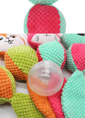 Cute Animal Ball Shape Dog Squeak Toys for Small Dogs - PeticaDeals