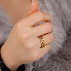 Cute Animal Paw Rings for Girl Cat Footprints Finger Ring Stainless Steel Jewelry - PeticaDeals