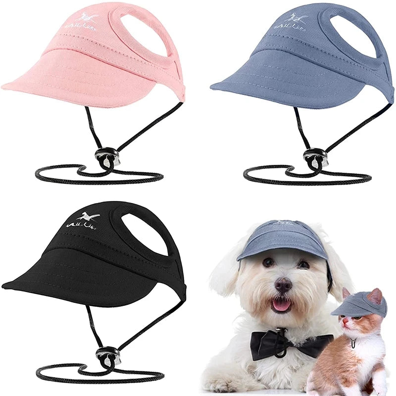 Cute Baseball Cap with Ear Holes for Large Medium Small Dogs - PeticaDeals
