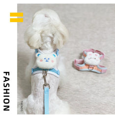 Cute Bear Dog & Cat Leash Set Nylon - PeticaDeals