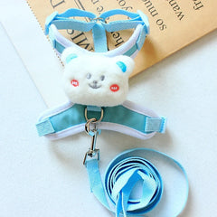 Cute Bear Dog & Cat Leash Set Nylon - PeticaDeals