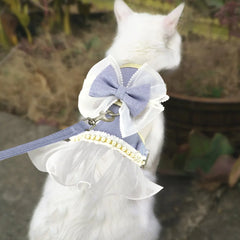 Cute Bowknot Cat Harness Leash - PeticaDeals