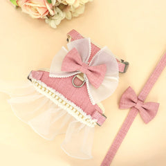 Cute Bowknot Cat Harness Leash - PeticaDeals