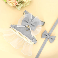 Cute Bowknot Cat Harness Leash - PeticaDeals