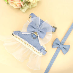 Cute Bowknot Cat Harness Leash - PeticaDeals