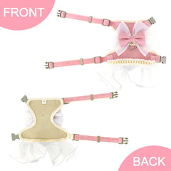 Cute Bowknot Cat Harness Leash - PeticaDeals