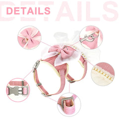 Cute Bowknot Cat Harness Leash - PeticaDeals