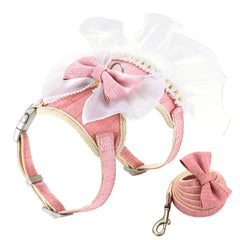 Cute Bowknot Cat Harness Leash - PeticaDeals