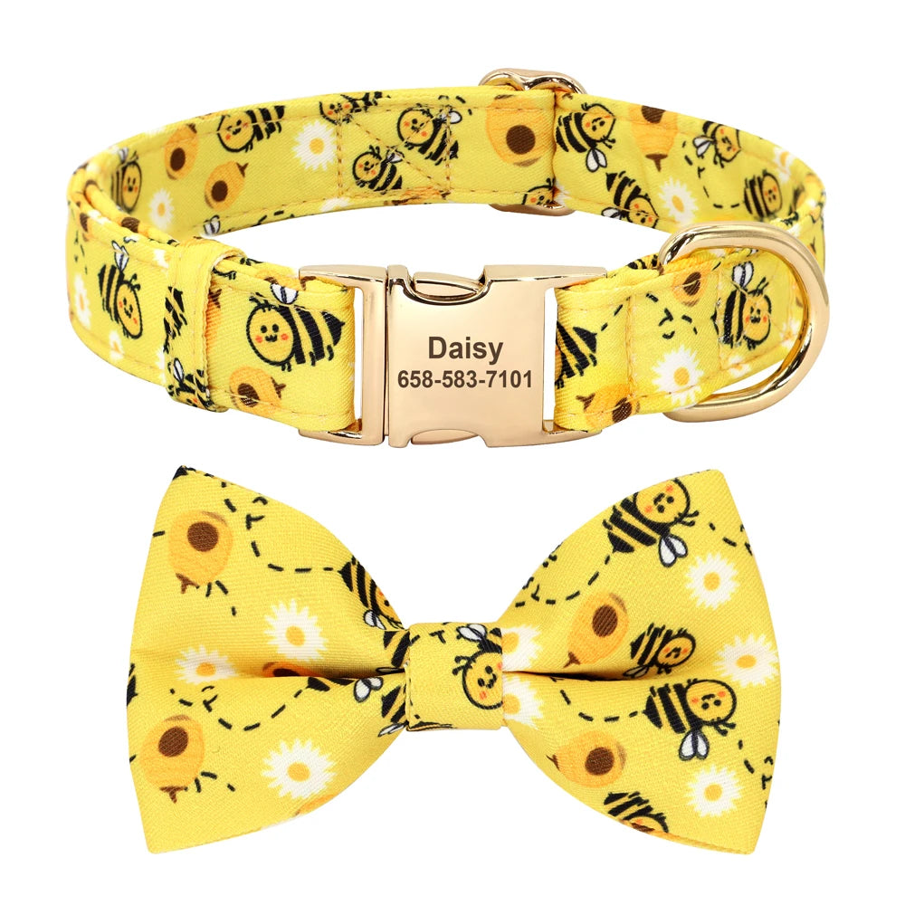 Cute Bowknot Flower Pet ID Collars - PeticaDeals
