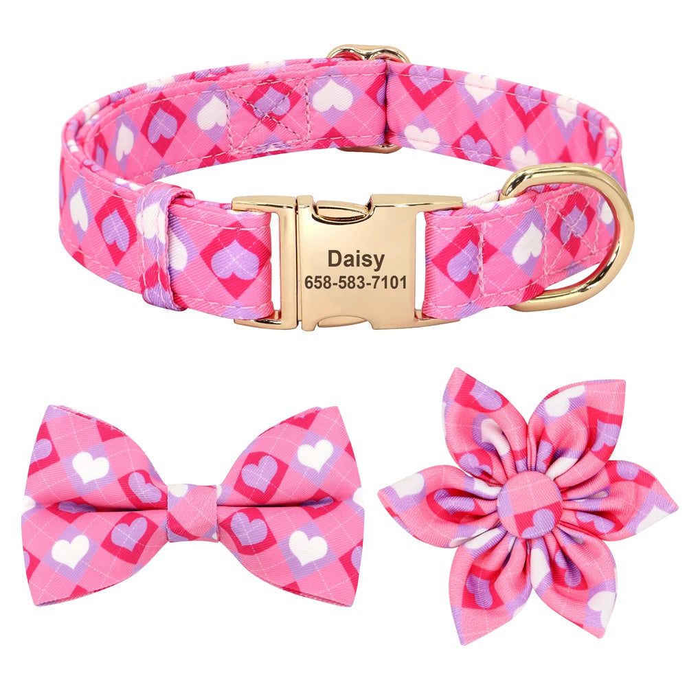 Cute Bowknot Flower Pet ID Collars - PeticaDeals