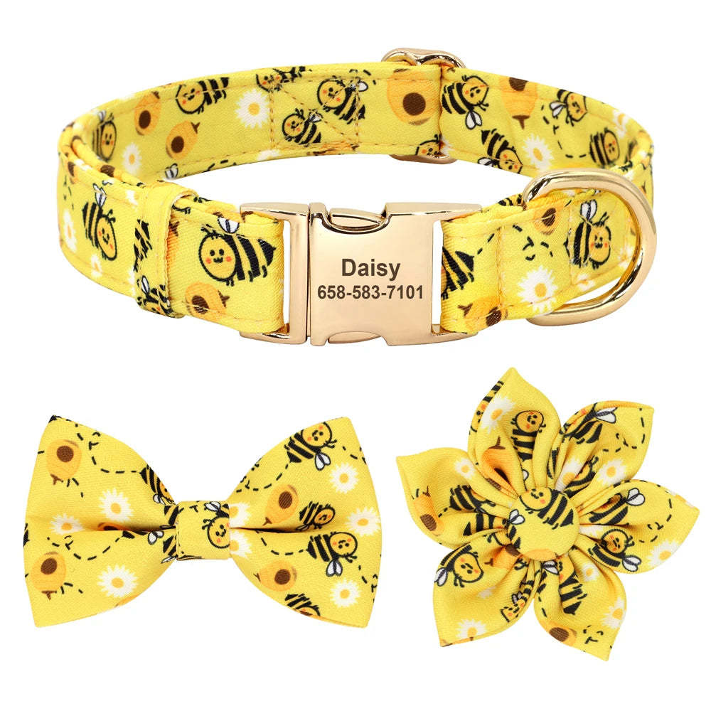Cute Bowknot Flower Pet ID Collars - PeticaDeals