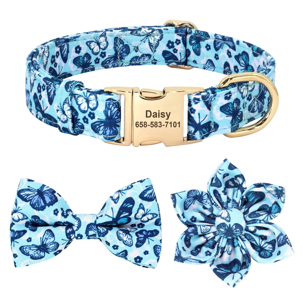 Cute Bowknot Flower Pet ID Collars - PeticaDeals