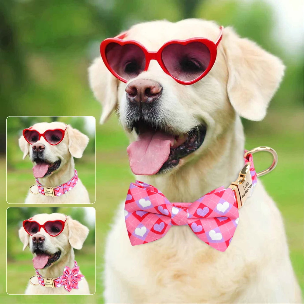 Cute Bowknot Flower Pet ID Collars - PeticaDeals
